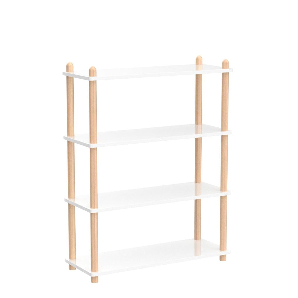IOTXY 5-Tier Wooden Shelf Bookcase, Freestanding Open Bookshelf, Oak