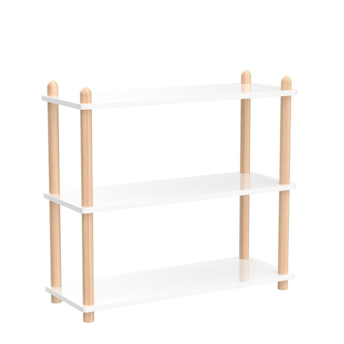 IOTXY 5-Tier Wooden Shelf Bookcase, Freestanding Open Bookshelf, Oak