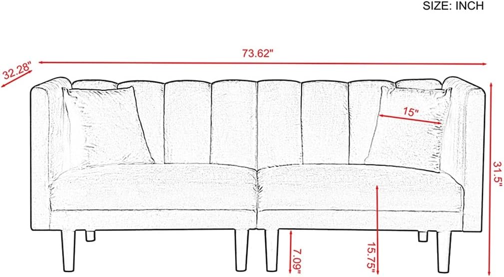Sofa Bed Sleeper Linen Blend Fabric Home Furniture Minimalist Small Apartment Lazy