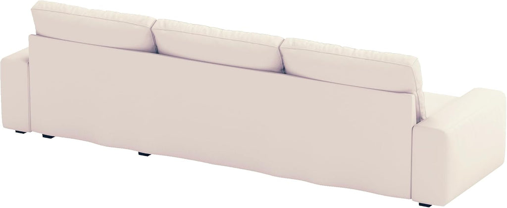 Width: 125.2", Not 110" Durable KIVIK Three 3 Seat Sofa with Chaise Sectional Cover Replacement, Compatible with IKEA Kivik 4 Four Seat Corner Lounge Slipcover Only (Polyester Beige)