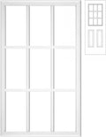 Pushglossy 20'' x 36'' Entry Door Frame Insert Only Replacement Kit