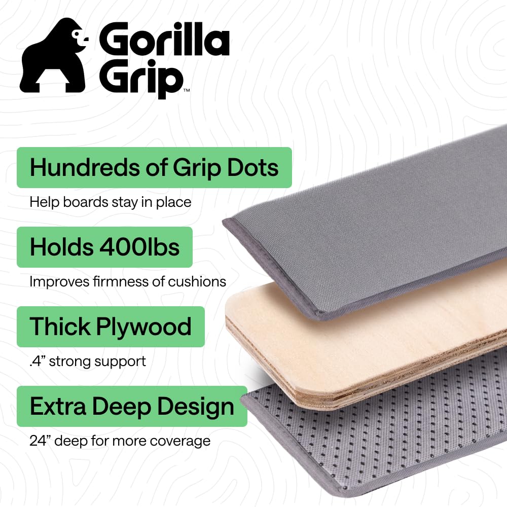 GORILLA GRIP Couch Cushion Support Board for Sagging Sofas, 24x96 Gray