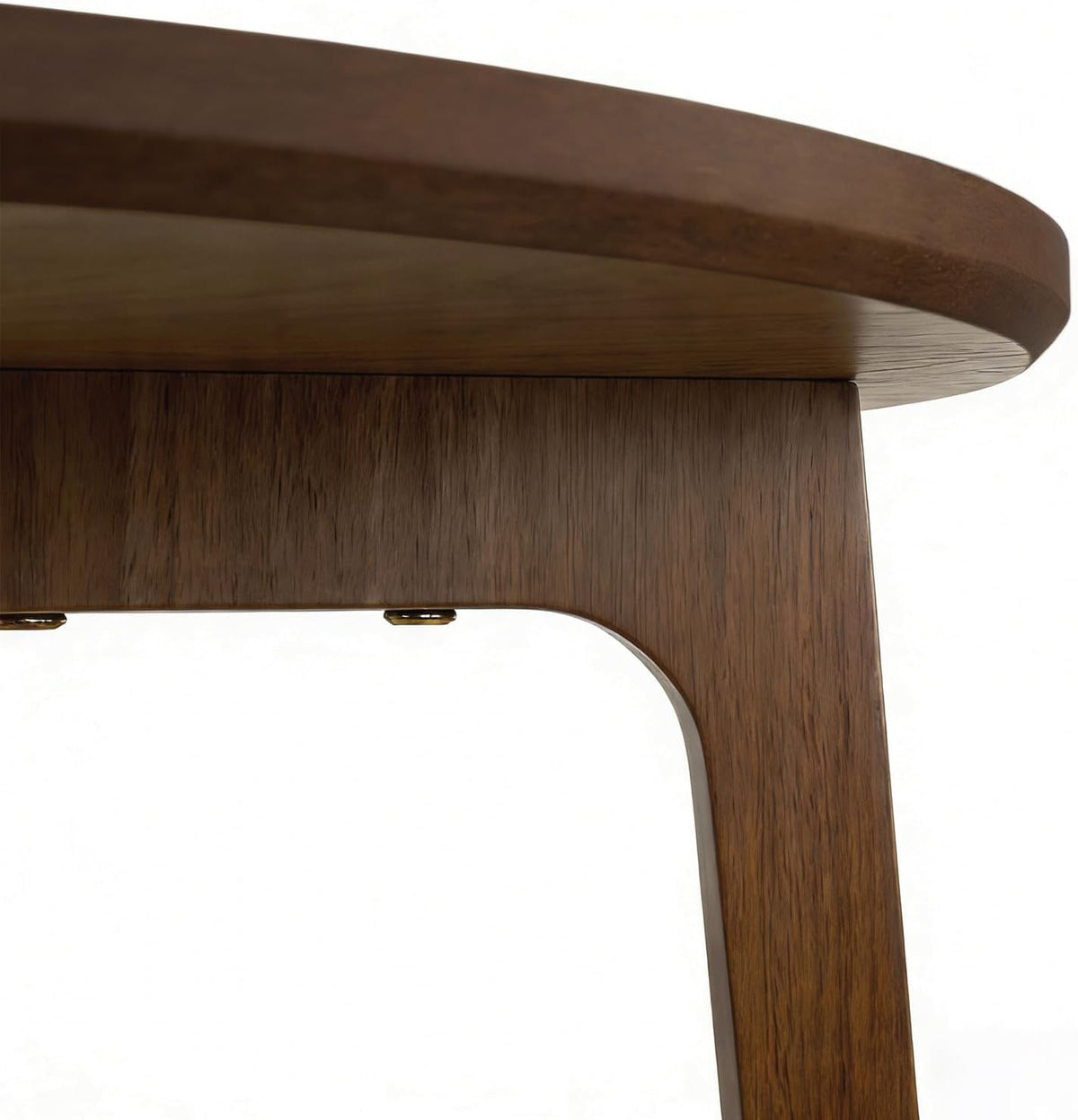 2-Tier Round Coffee Table Wood Nesting Side Table (Walnut, 28x28x18)