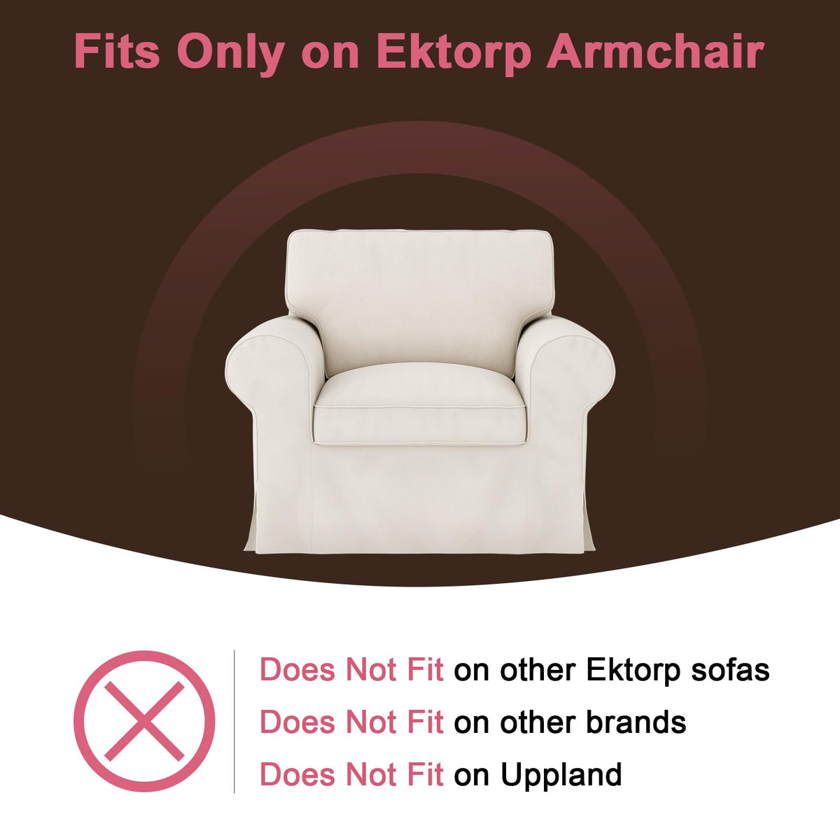 Ektorp 3 Seat Sofa Cover Slipcover Replacement Made for IKEA Ektorp 3 Seat Sofa Cover, Couch Cover Not Include The Sofa Body,Khaki