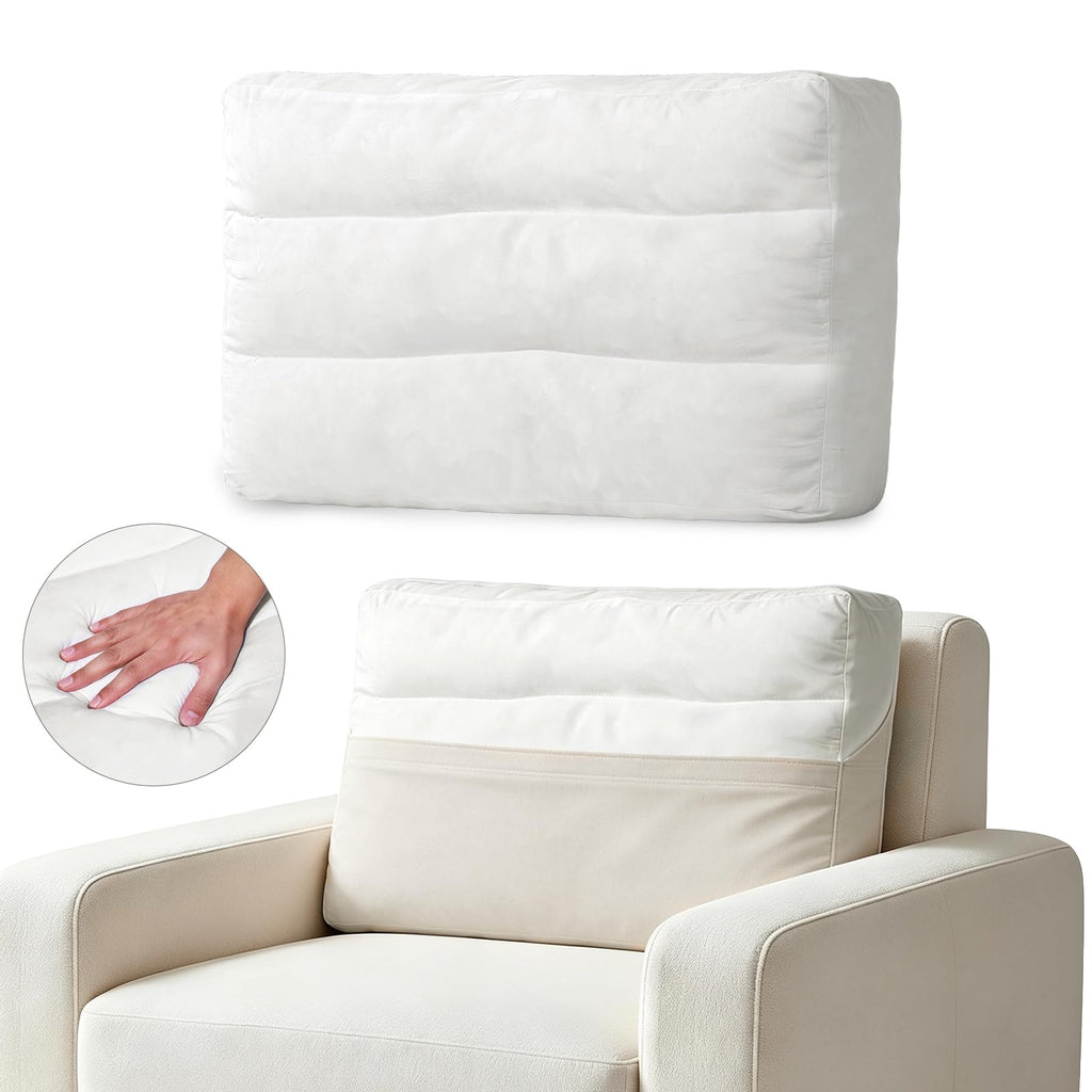 Couch Back Cushion Insert, 28"L x 18"W x 6"H, 3 Pack Replacement