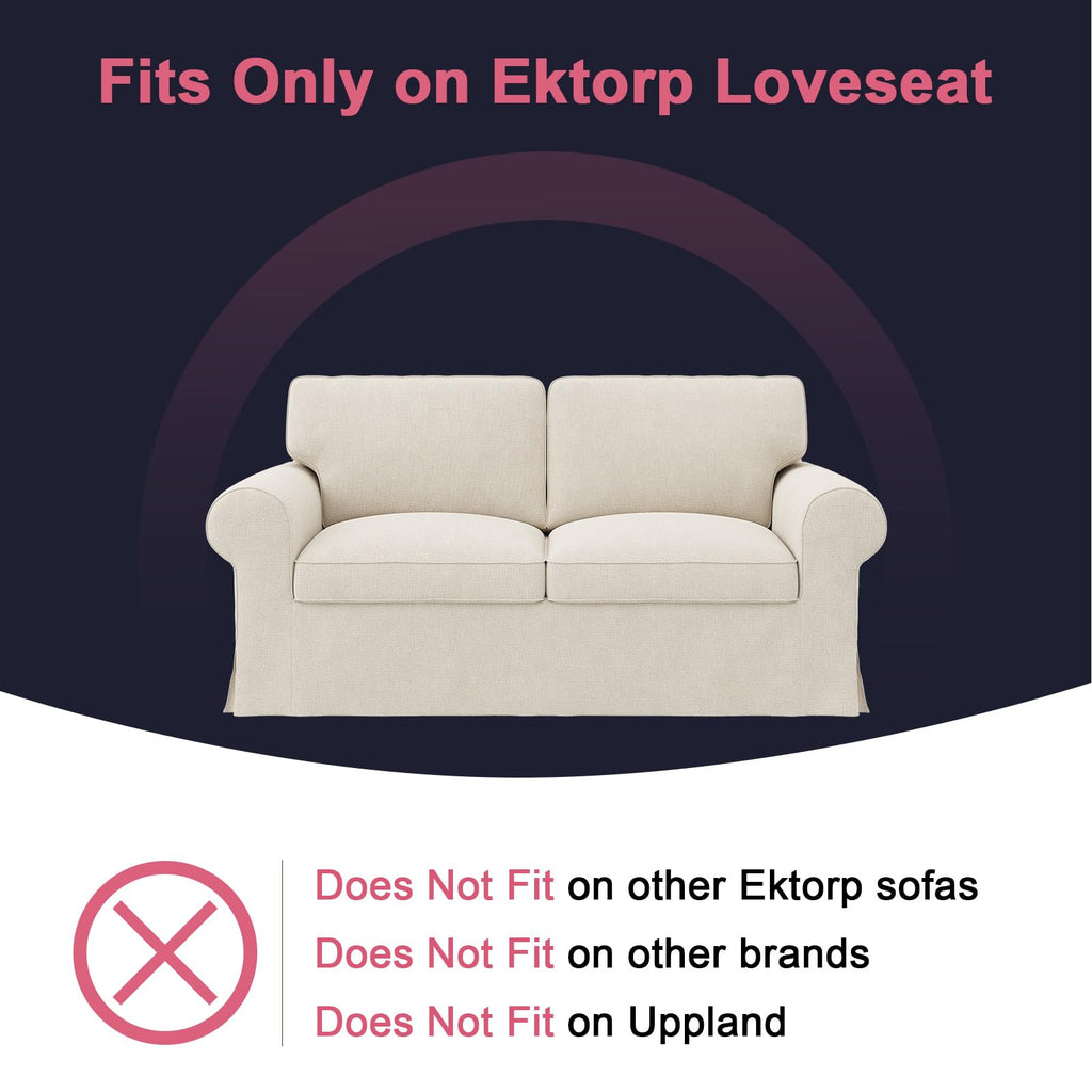 Ektorp 3 Seat Sofa Cover Slipcover Replacement Made for IKEA Ektorp 3 Seat Sofa Cover, Couch Cover Not Include The Sofa Body,Khaki