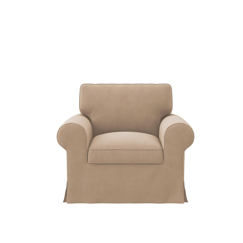 Ektorp 3 Seat Sofa Cover Slipcover Replacement Made for IKEA Ektorp 3 Seat Sofa Cover, Couch Cover Not Include The Sofa Body,Khaki