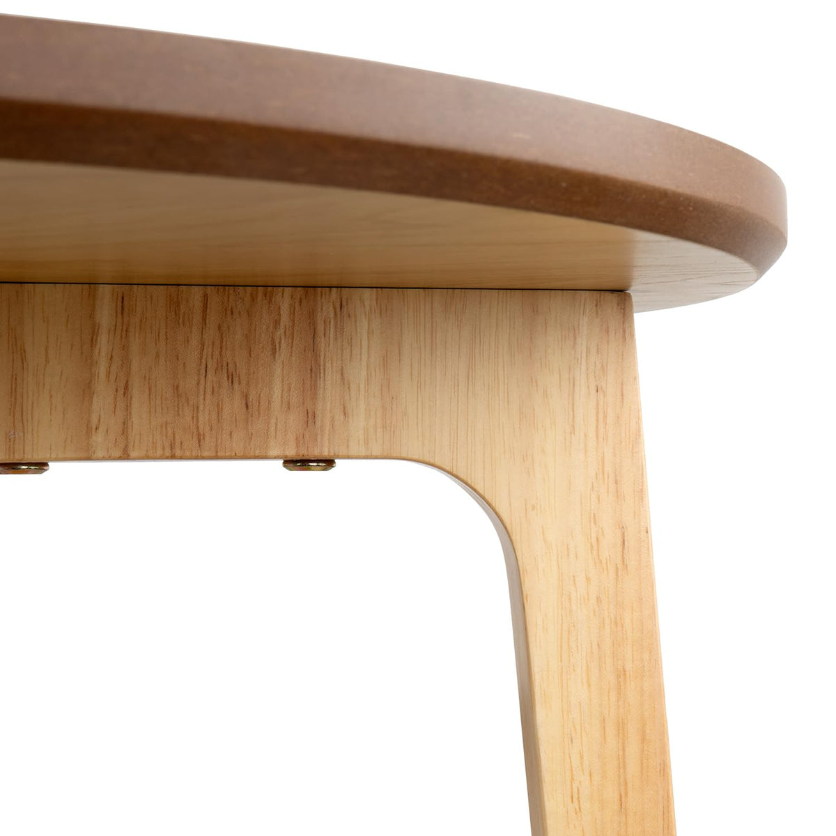 2-Tier Round Coffee Table Wood Nesting Side Table (Walnut, 28x28x18)
