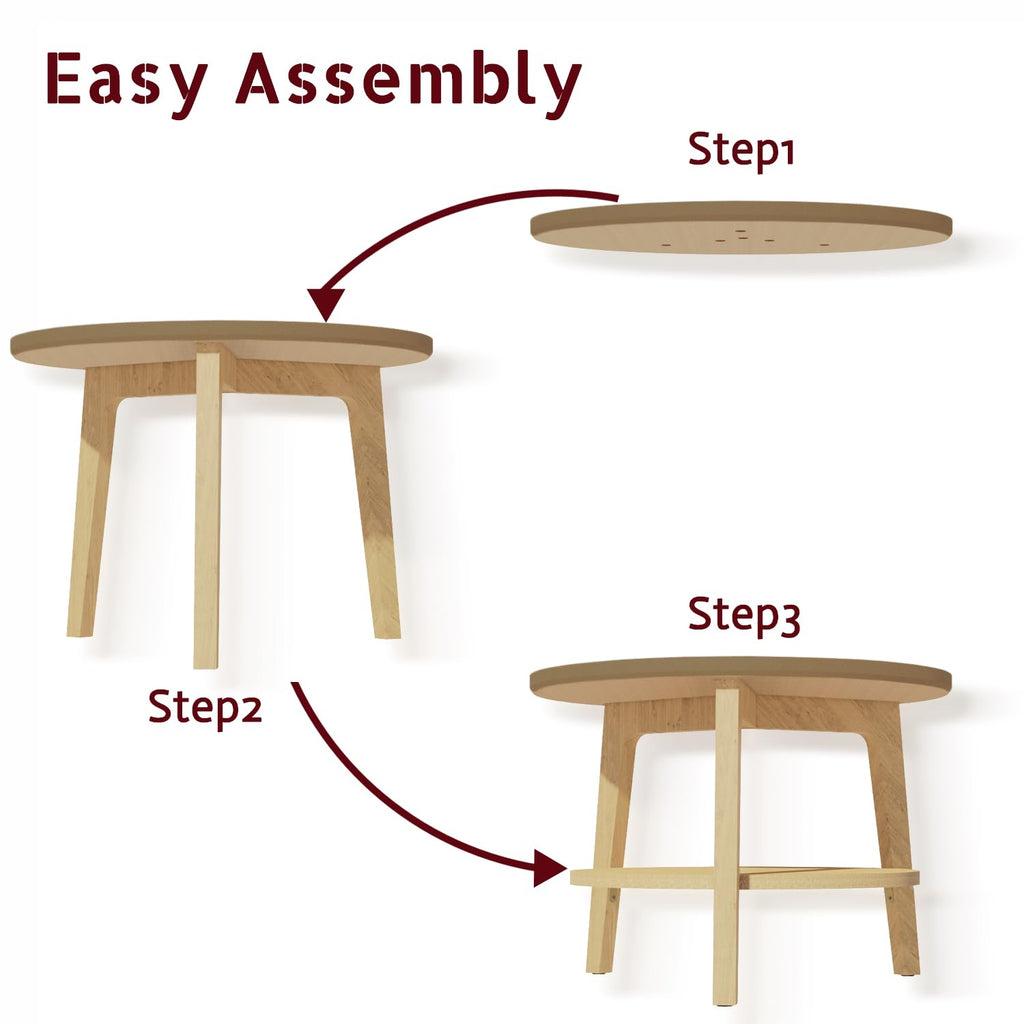 2-Tier Round Coffee Table, 28ââ Wood Nesting Side Table with Storage Shelf, Natural Walnut Wood Tables for Living Room, Space Saving Accent Table