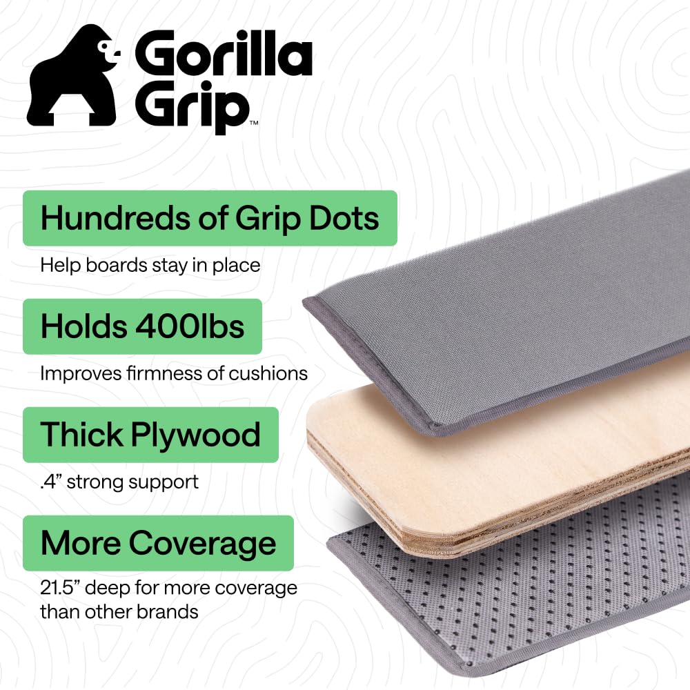 GORILLA GRIP Couch Cushion Support Board for Sagging Sofas, 24x96 Gray