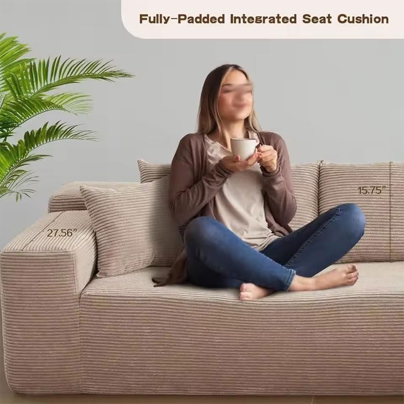 L-Shape Upholstered Cloud Minimalist Free Combination Deep Seat Corner Couch