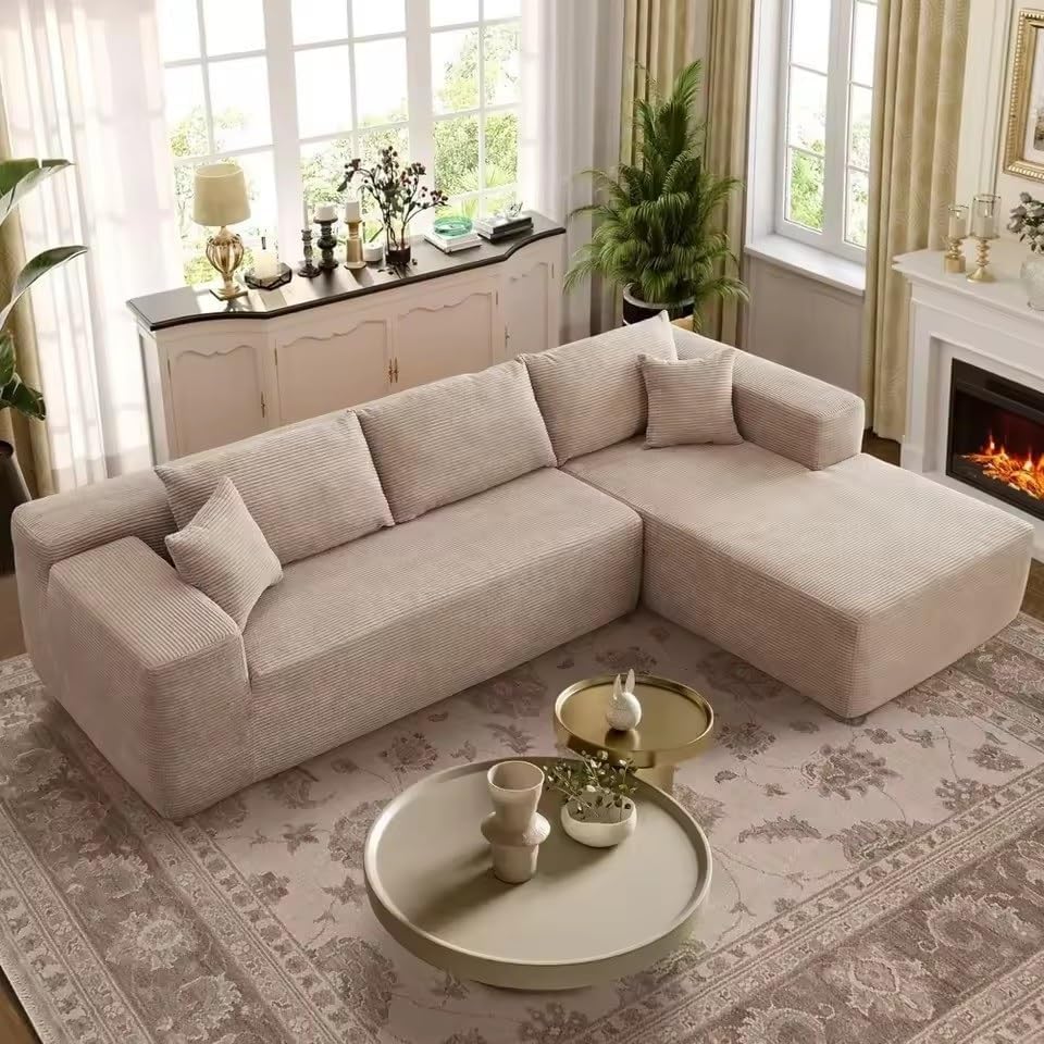 L-Shape Upholstered Cloud Minimalist Free Combination Deep Seat Corner Couch