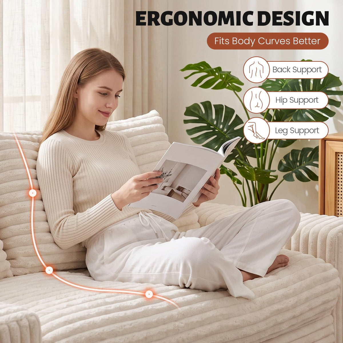 Small Boneless Couch, Boneless Loveseat Convertible Sofa Bed Sleeper Sofa Couch Bed with 2 Pillows, Corduroy Folding Floor Futon Foldable Boneless Couch for Living Room, Guest Room, Small Space, Black