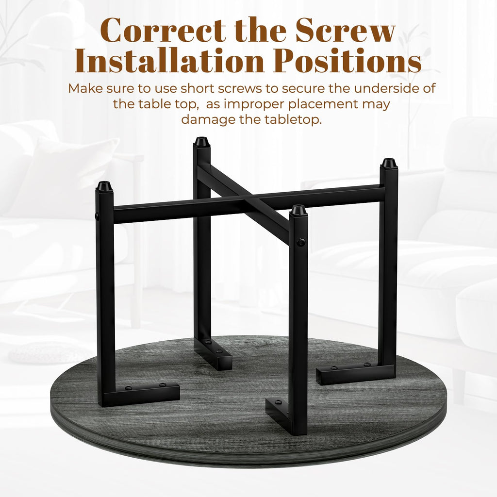 Coffee Tables for Living Room, 27.6" Round Coffee Table, Black Coffee Table