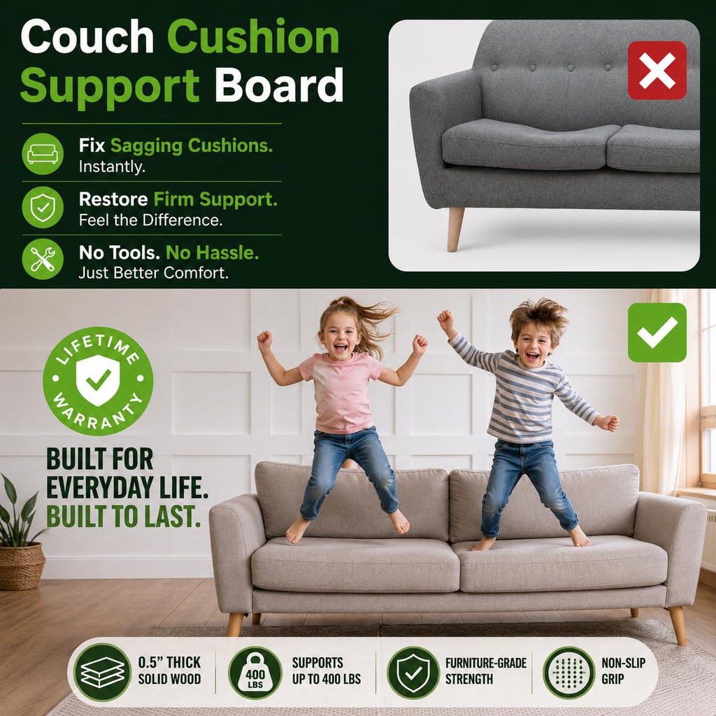 BEN'SHOME Deep Seat Couch Cushion Support Board, Sagging Sofa 68-81" x 30"
