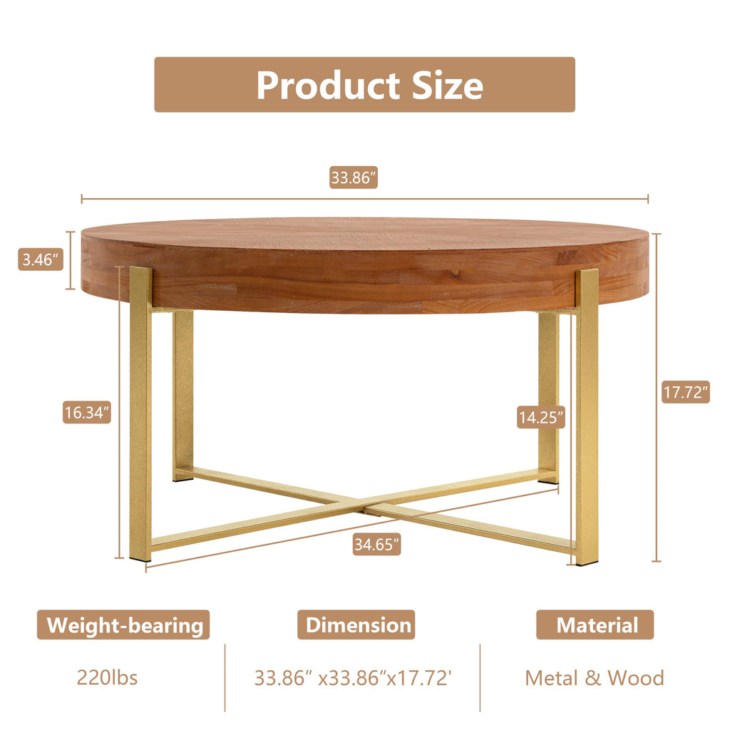 32" Tempered Glass Round Coffee Table Modern Chrome Frame Acrylic Legs Circle Living Room Center Tables