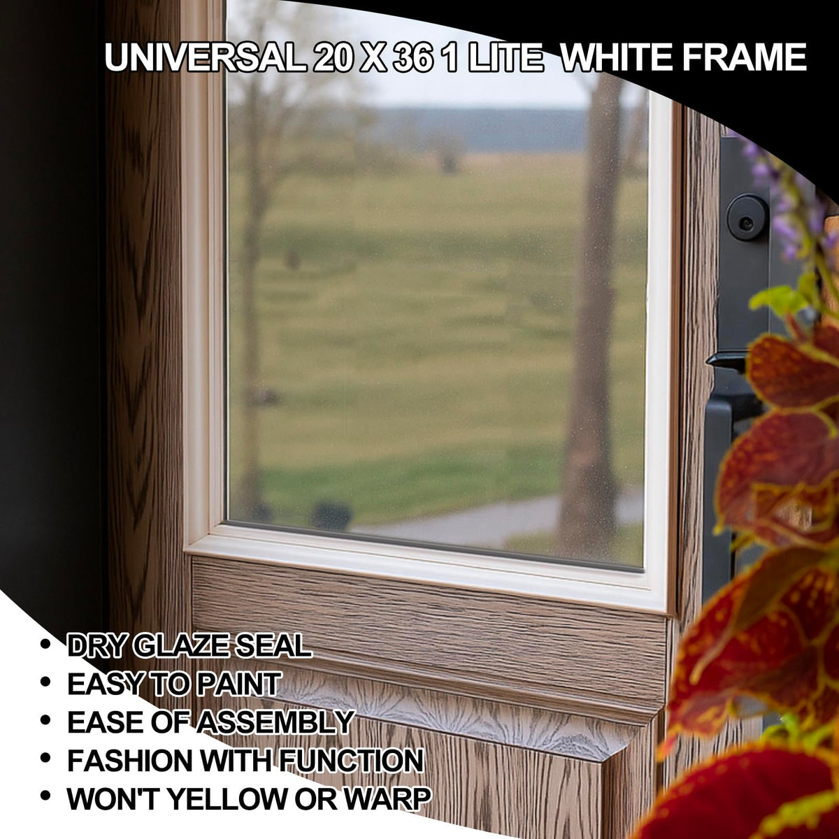 Pushglossy 20'' x 36'' Entry Door Frame Insert Only Replacement Kit