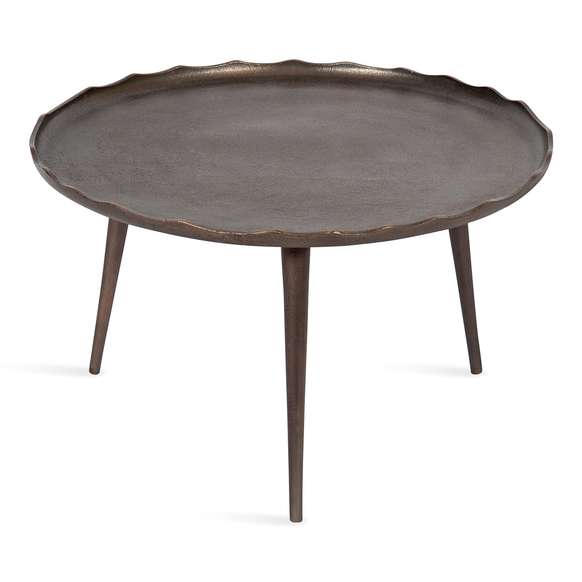 Kate and Laurel Alessia Modern Coffee Table, 26 x 26 x 15, Gold, Metal Coffee Table with Antique Detailing for Storage and Display