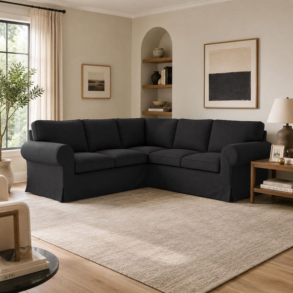 Ektorp 3 Seat Sofa Cover Slipcover Replacement Made for IKEA Ektorp 3 Seat Sofa Cover, Couch Cover Not Include The Sofa Body,Khaki