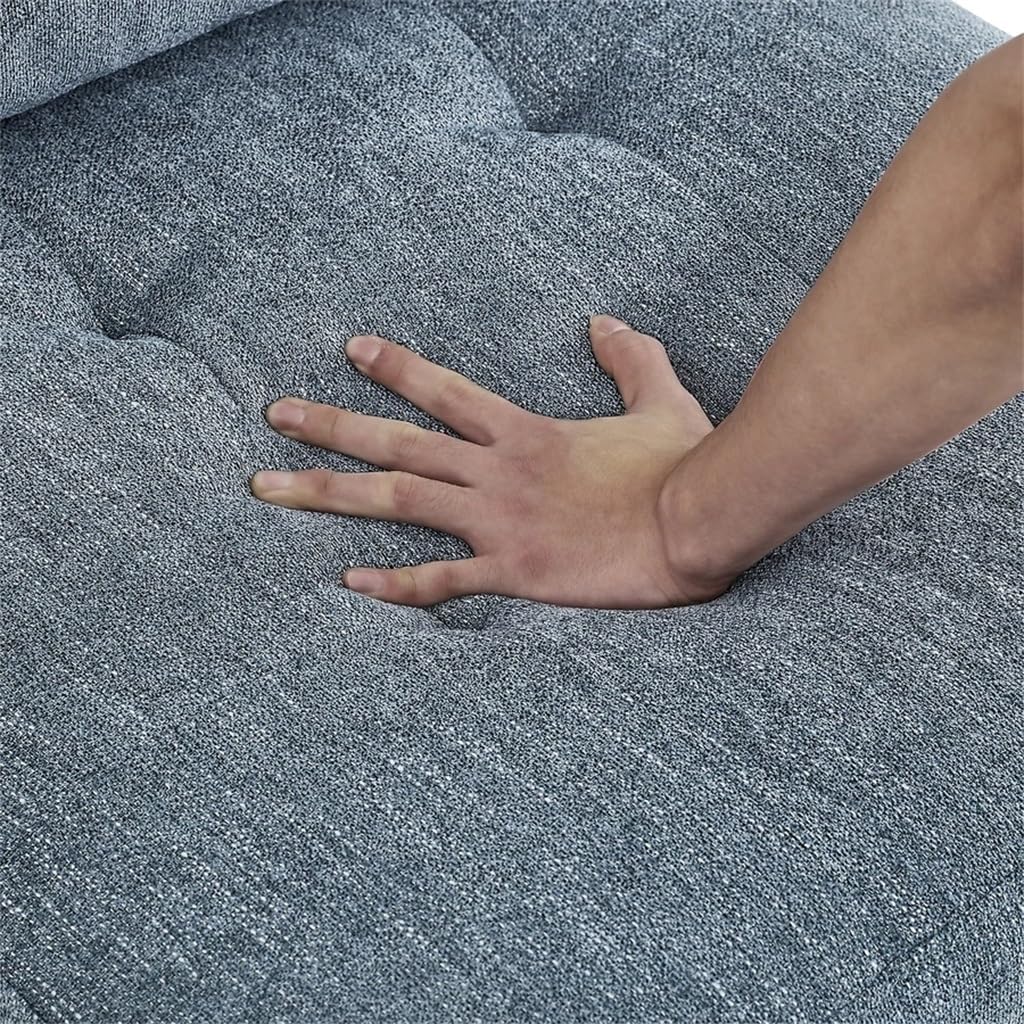 L Shape Modular Sectional Sofaï¼Includes Three Single Chair and Corner ï¼Navy Chenille