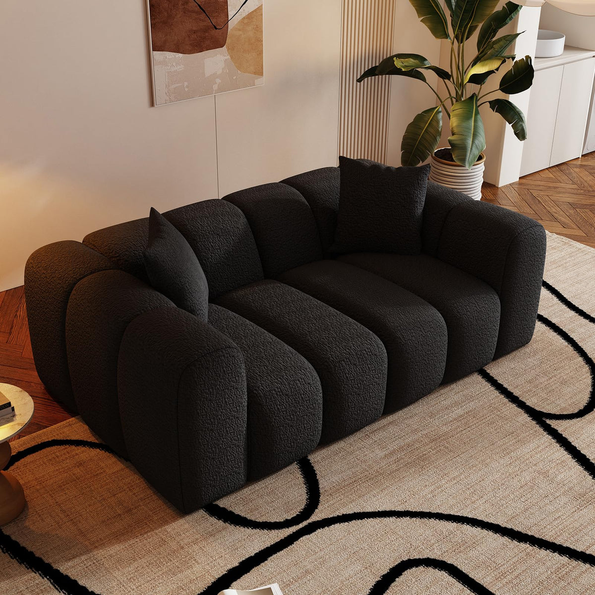 WHGBJA 79" 5 in 1 Convertible Sofa Bed Couch, Modular Sectional, Loveseat