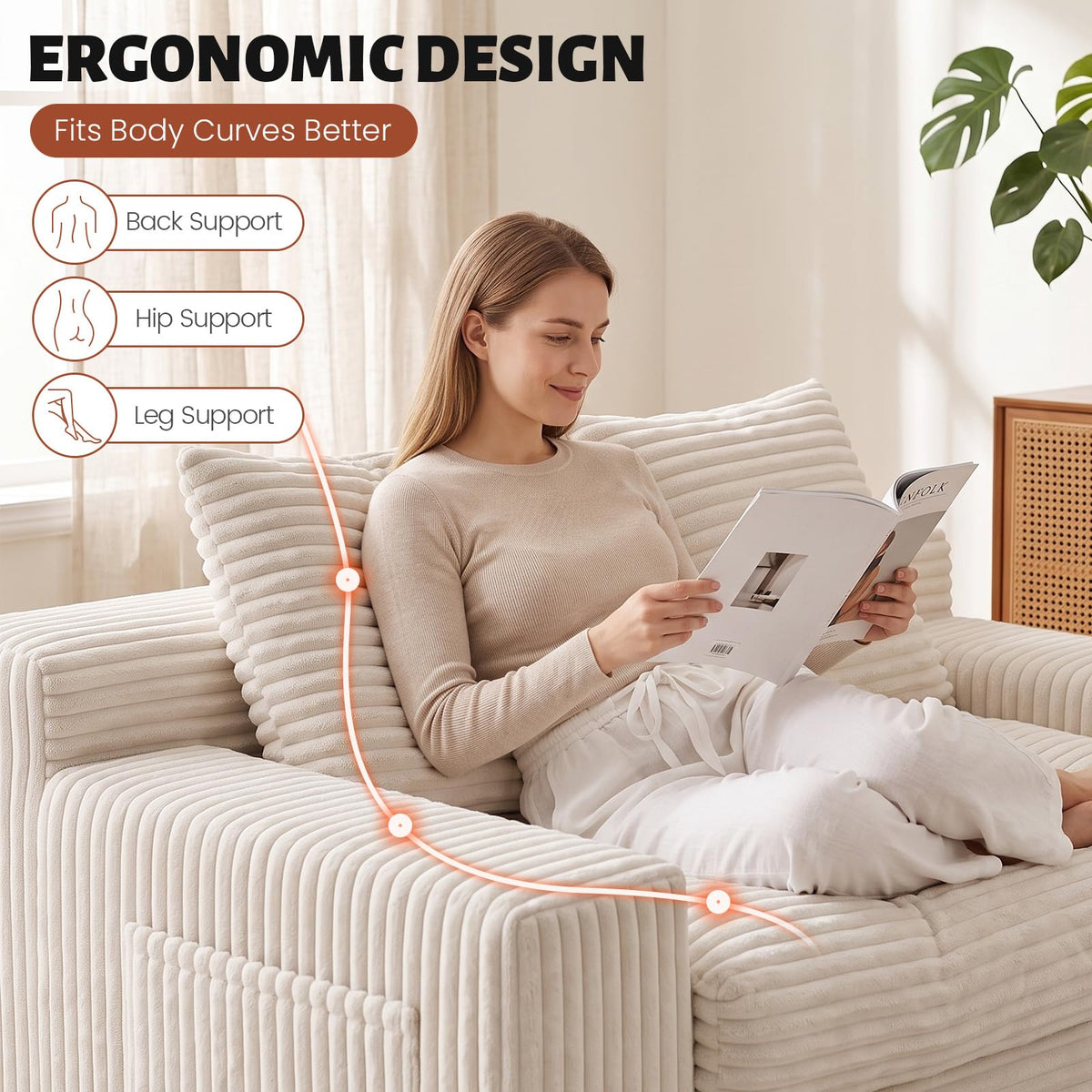 Small Boneless Couch, Boneless Loveseat Convertible Sofa Bed Sleeper Sofa Couch Bed with 2 Pillows, Corduroy Folding Floor Futon Foldable Boneless Couch for Living Room, Guest Room, Small Space, Black