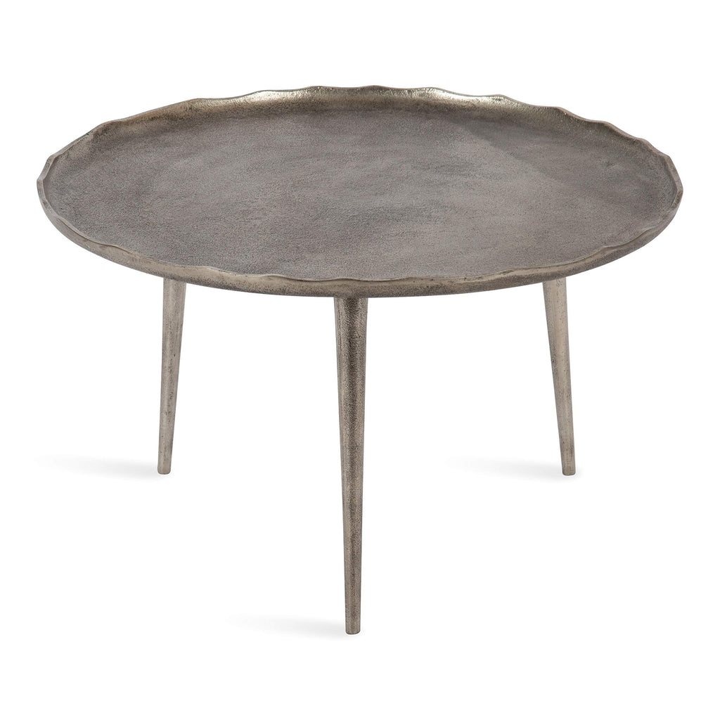 Kate and Laurel Alessia Modern Coffee Table, 26 x 26 x 15, Gold, Metal Coffee Table with Antique Detailing for Storage and Display