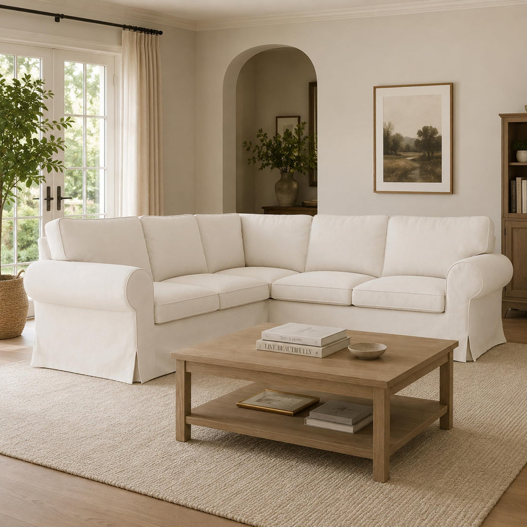 Ektorp 3 Seat Sofa Cover Slipcover Replacement Made for IKEA Ektorp 3 Seat Sofa Cover, Couch Cover Not Include The Sofa Body,Khaki