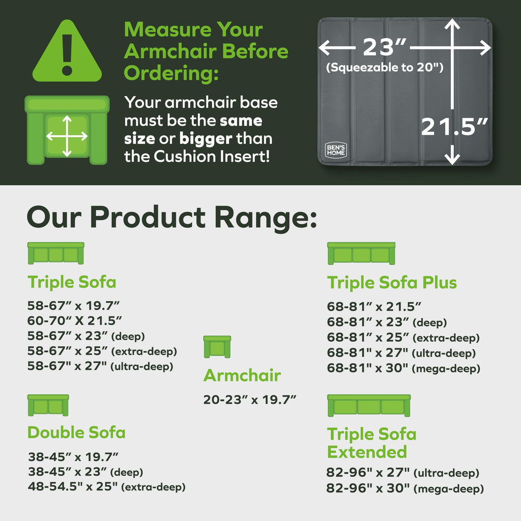 BEN'SHOME Deep Seat Couch Cushion Support Board, Sagging Sofa 68-81" x 30"