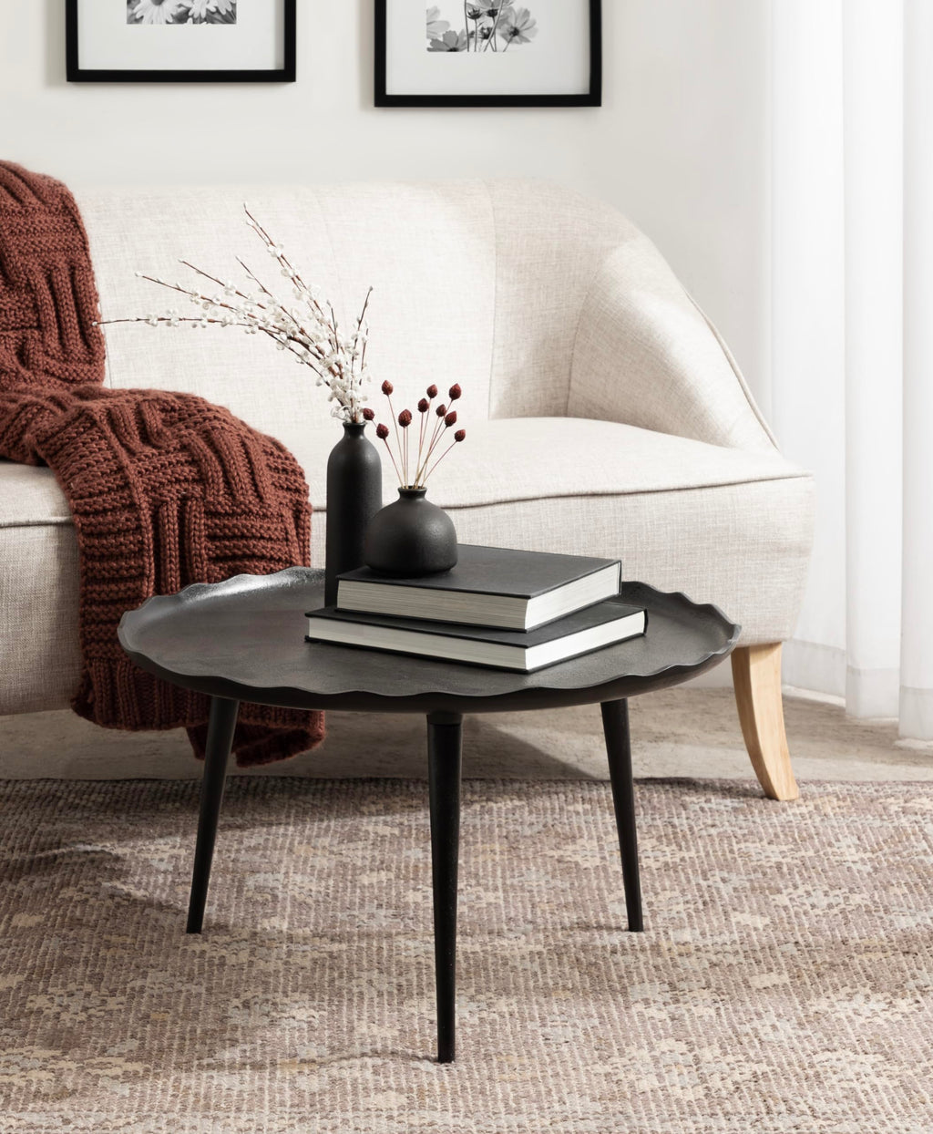 Kate and Laurel Alessia Modern Coffee Table, 26 x 26 x 15, Gold, Metal Coffee Table with Antique Detailing for Storage and Display