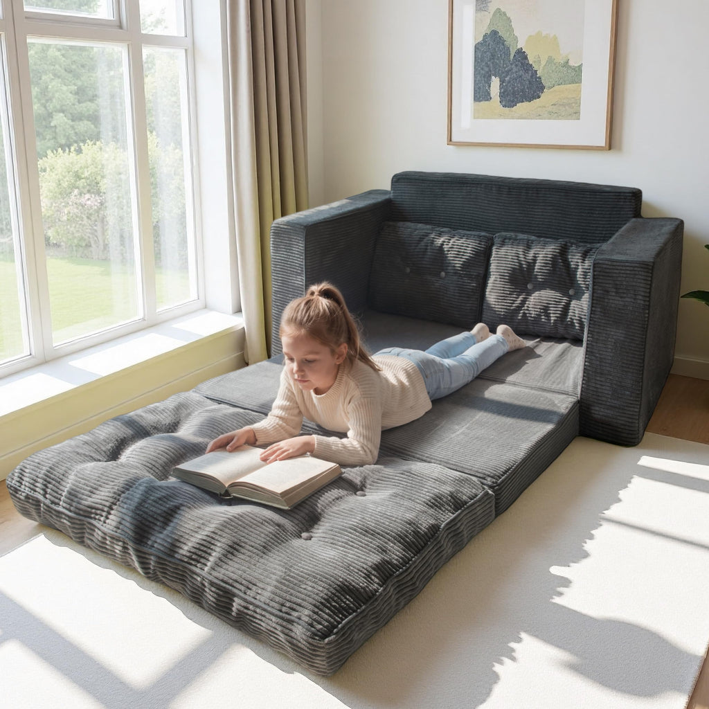 MAXYOYO Convertible Sofa Bed, Pull Out Loveseat Sofa Couch
