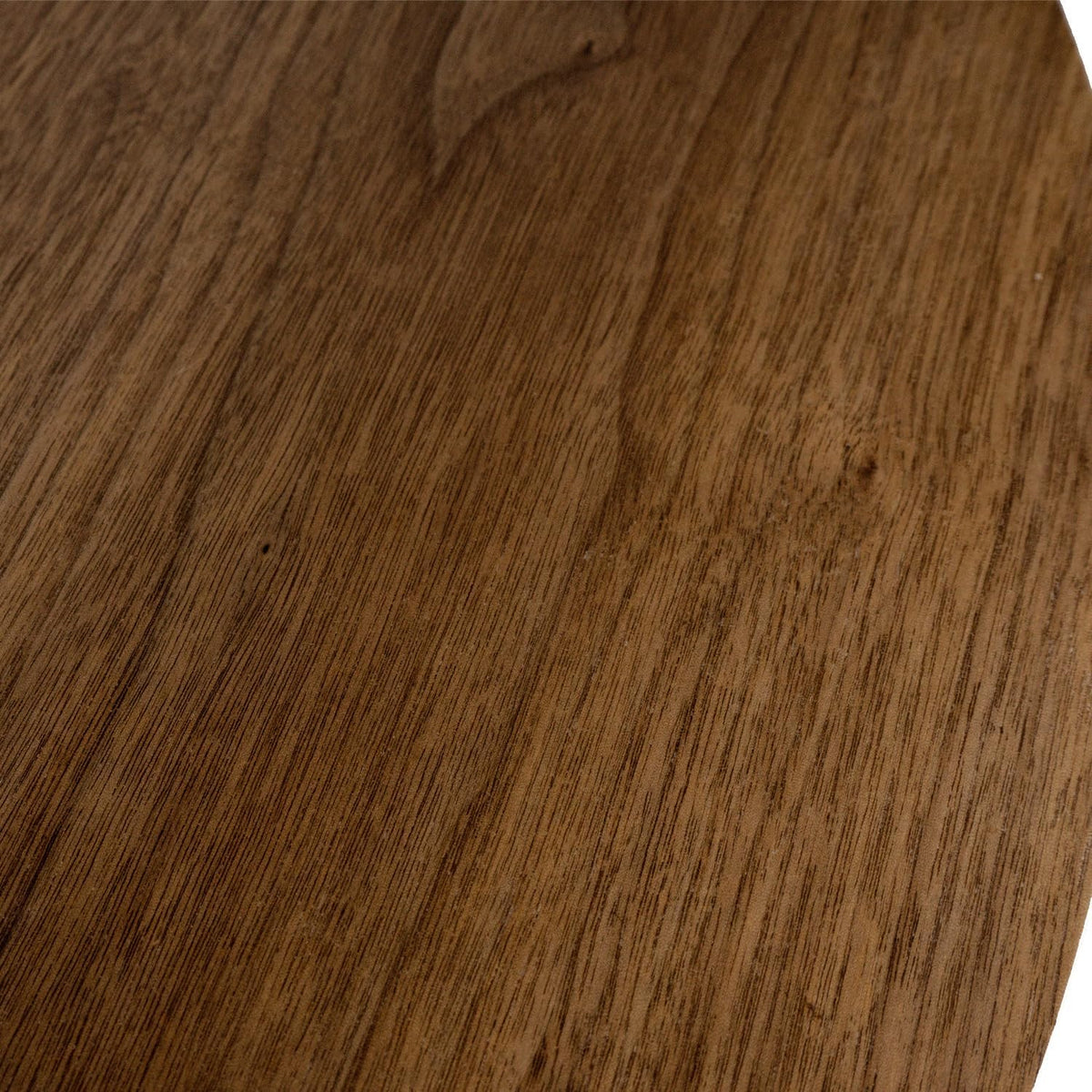 2-Tier Round Coffee Table Wood Nesting Side Table (Walnut, 28x28x18)