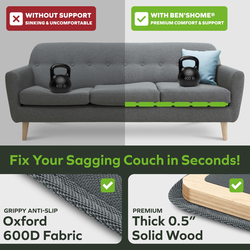 BEN'SHOME Deep Seat Couch Cushion Support Board, Sagging Sofa 68-81" x 30"
