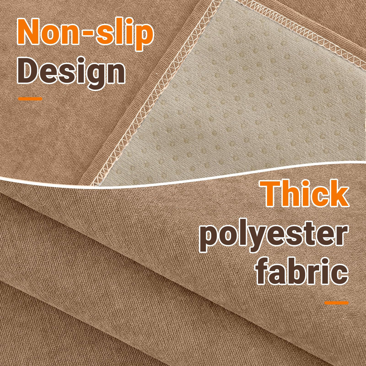 Deep Dream Sectional Couch Covers U Shape, 3 Pieces Waterproof Sofa Cover for Sectional Sofa, Non Slip U Shaped Couch Cover with Chaise Lounge for Dogs Pets, Dark Grey (2PCS 110"x63" + 1PCS 90"x71")
