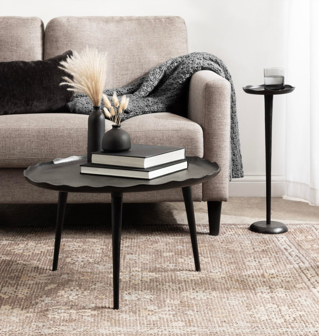 Kate and Laurel Alessia Modern Coffee Table, 26 x 26 x 15, Gold, Metal Coffee Table with Antique Detailing for Storage and Display