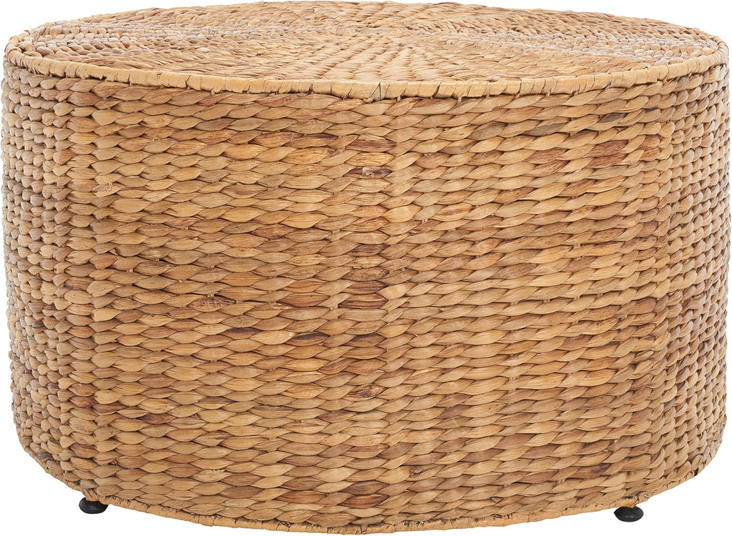 SAFAVIEH Jesse Rattan Coffee Table, 29.9" Coastal Natural SEA7035A
