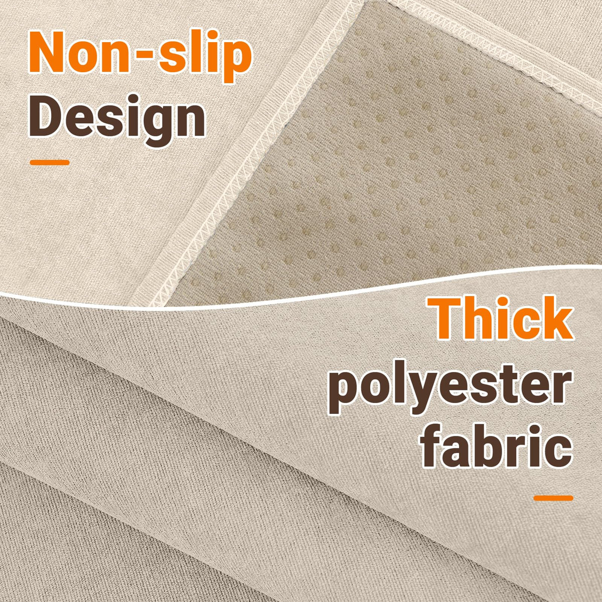 Deep Dream Sectional Couch Covers U Shape, 3 Pieces Waterproof Sofa Cover for Sectional Sofa, Non Slip U Shaped Couch Cover with Chaise Lounge for Dogs Pets, Dark Grey (2PCS 110"x63" + 1PCS 90"x71")