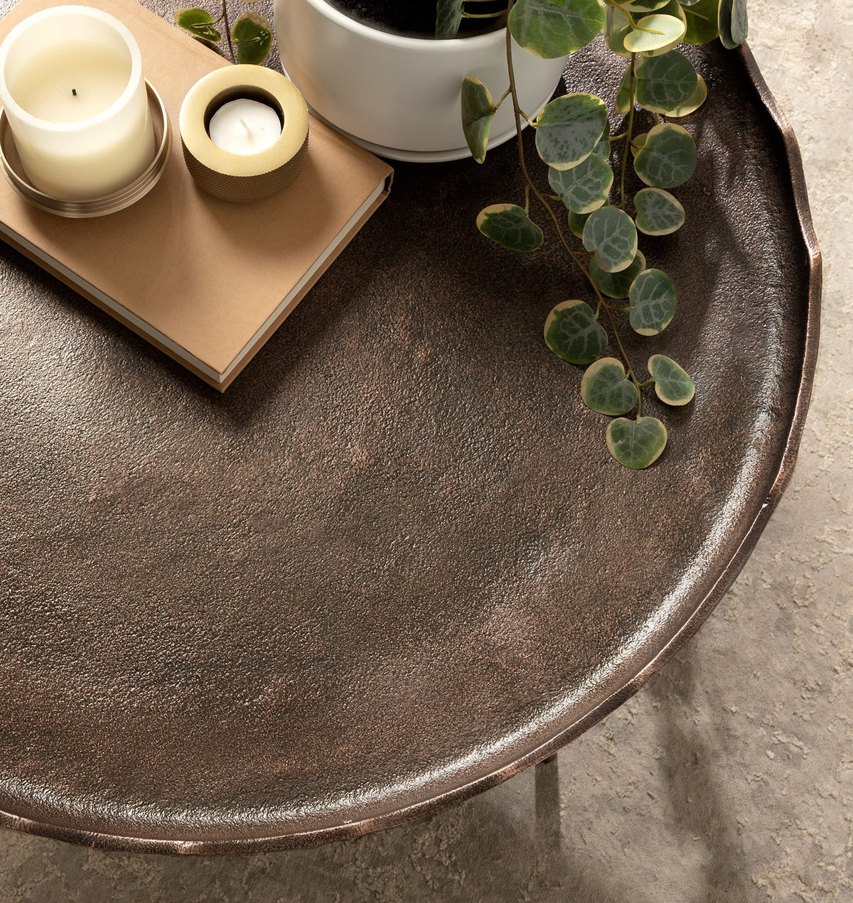 Kate and Laurel Alessia Modern Coffee Table, 26 x 26 x 15, Gold, Metal Coffee Table with Antique Detailing for Storage and Display