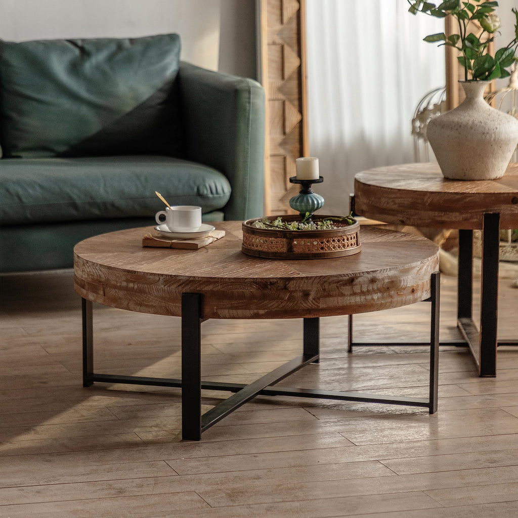 32" Tempered Glass Round Coffee Table Modern Chrome Frame Acrylic Legs Circle Living Room Center Tables